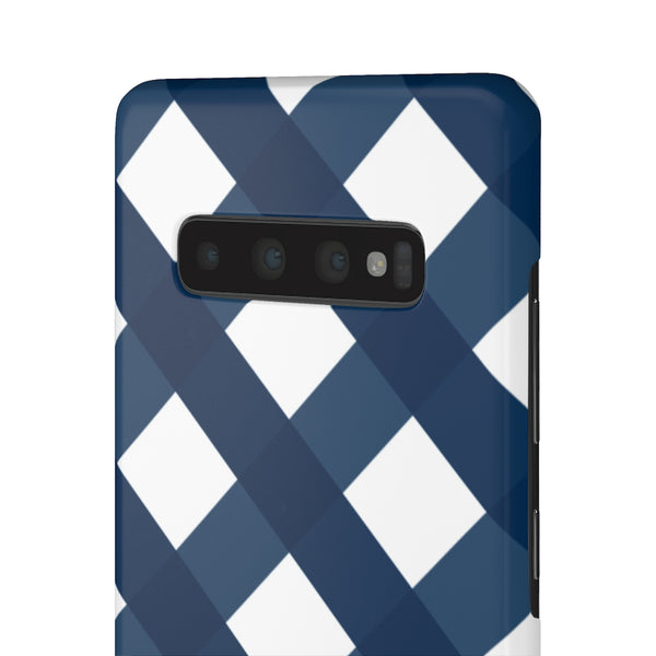 Gingham Navy + White Phone Case
