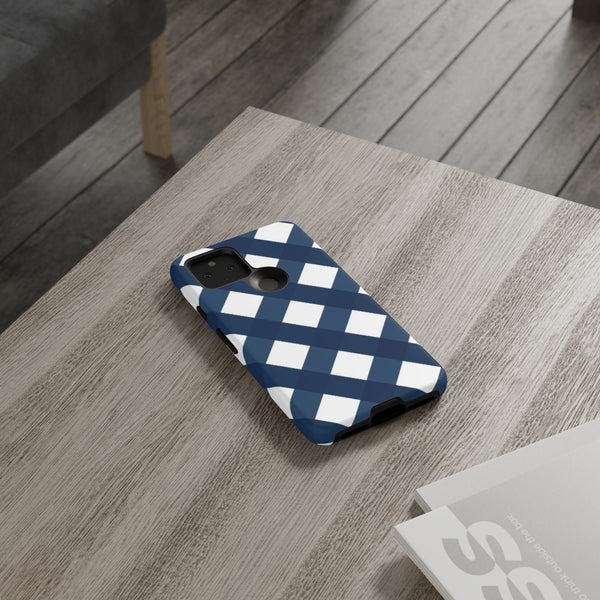 TOUGH Version Pretty Printing X Beautycounter Limited Edition Case Gingham Navy + White