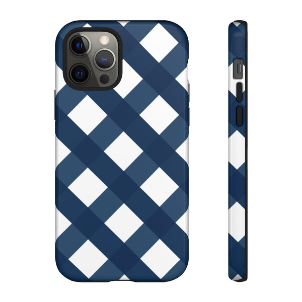 TOUGH Cases Pretty Printing X Beautycounter Limited Edition Case Gingham Plaid Navy