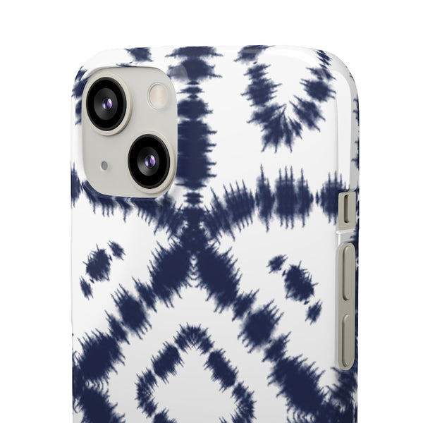 Shibori Navy + White Phone Case