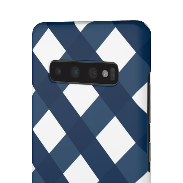Gingham Navy + White Phone Case