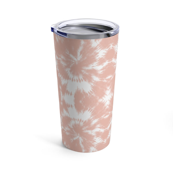 Blush Pink Shibori Ikat Tie Dye Tumbler Drink stays cool 20oz Loveshackfancy Inspired