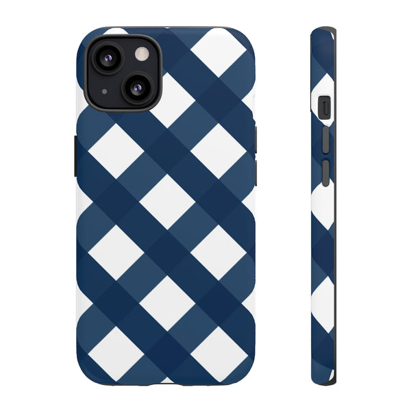 TOUGH Version Pretty Printing X Beautycounter Limited Edition Case Gingham Navy + White