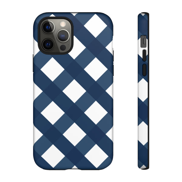 TOUGH Cases Pretty Printing X Beautycounter Limited Edition Case Gingham Plaid Navy