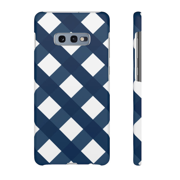 Gingham Navy + White Phone Case