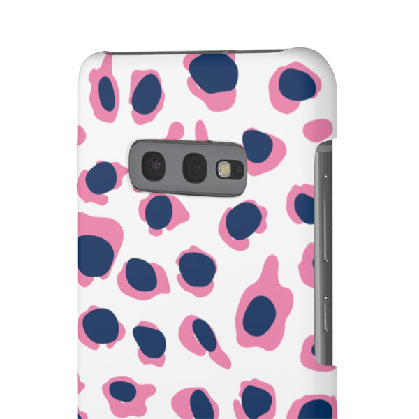 SLEEK Version Pretty Printing X Beautycounter Phone Case Preppy Leopard Navy + Pink Spots