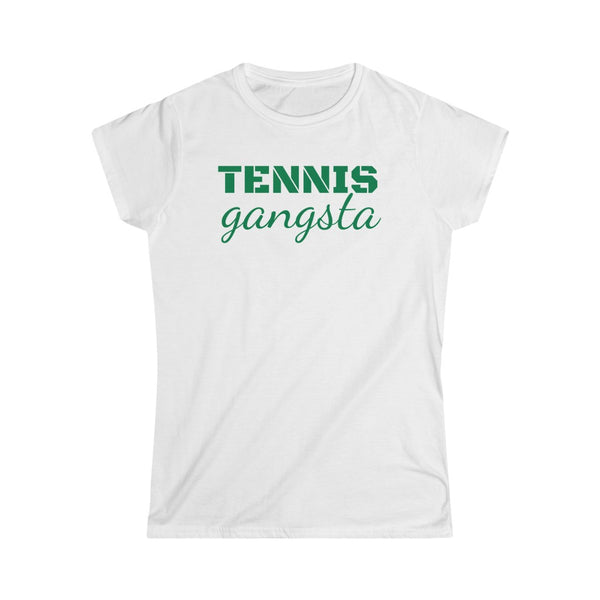 Tennis Gangsta short sleeve tee shirt, Green letters, click form more T shirt colors
