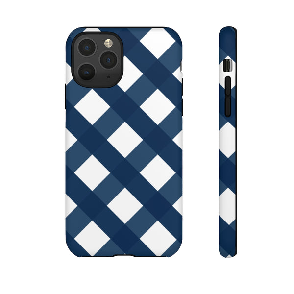 TOUGH Version Pretty Printing X Beautycounter Limited Edition Case Gingham Navy + White