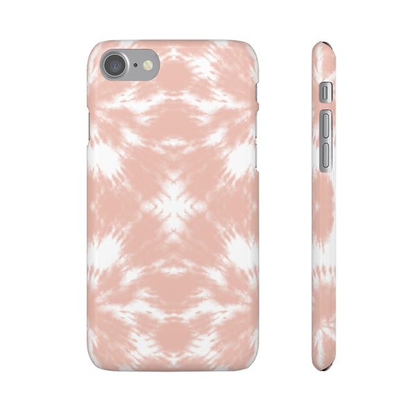 Tie Dye Shibori Blush + White Phone Case