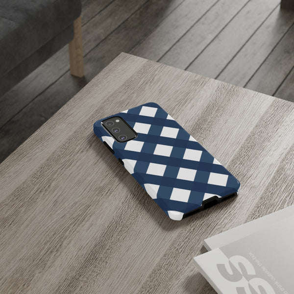 TOUGH Cases Pretty Printing X Beautycounter Limited Edition Case Gingham Plaid Navy