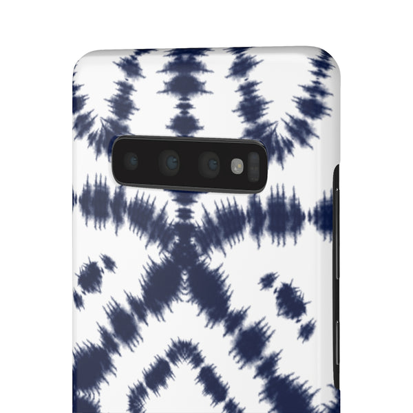 Shibori Navy + White Phone Case