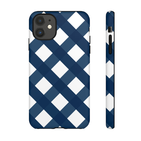 TOUGH Cases Pretty Printing X Beautycounter Limited Edition Case Gingham Plaid Navy