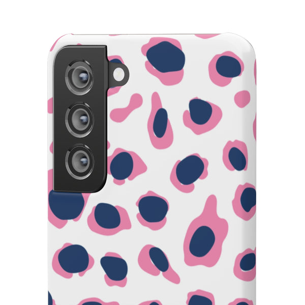 SLEEK Version Pretty Printing X Beautycounter Phone Case Preppy Leopard Navy + Pink Spots