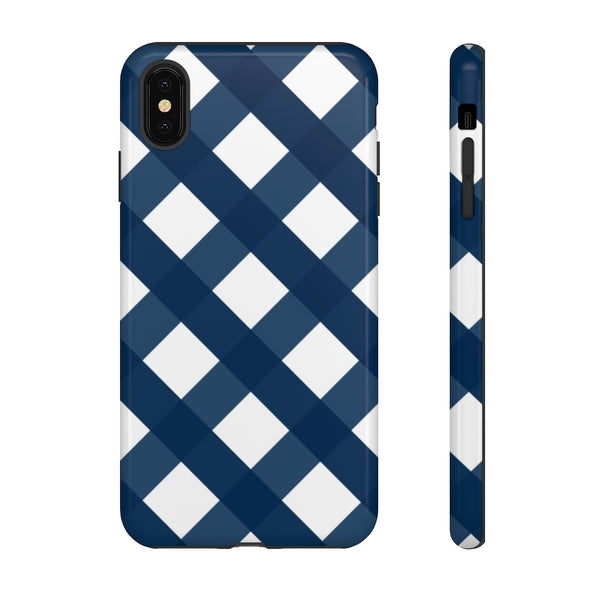 TOUGH Version Pretty Printing X Beautycounter Limited Edition Case Gingham Navy + White