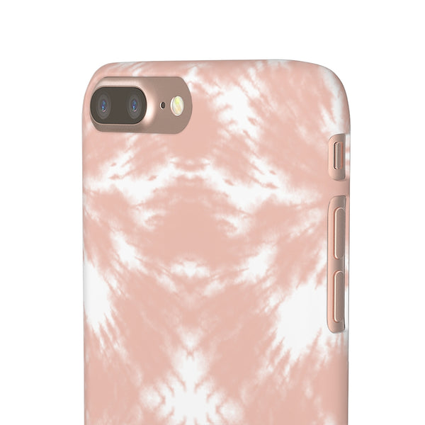 Tie Dye Shibori Blush + White Phone Case