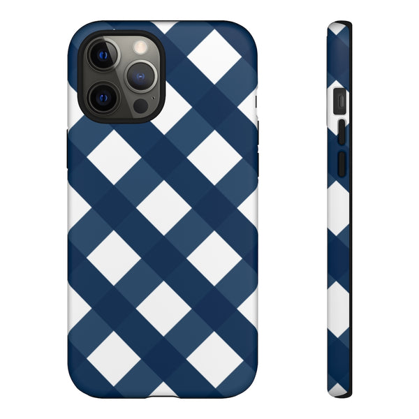TOUGH Cases Pretty Printing X Beautycounter Limited Edition Case Gingham Plaid Navy
