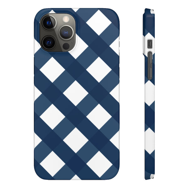 Gingham Navy + White Phone Case