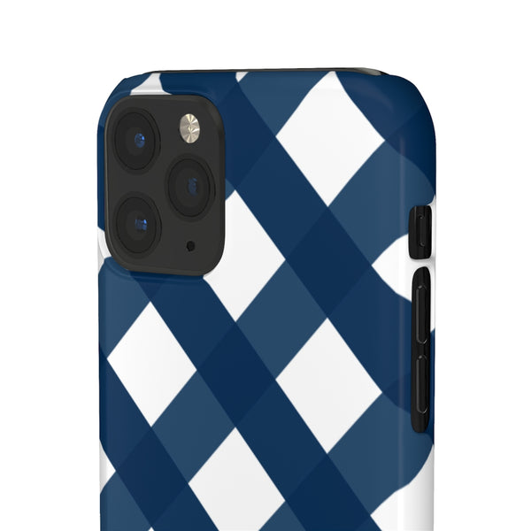 Ginghman Navy + White Blue Phone Case