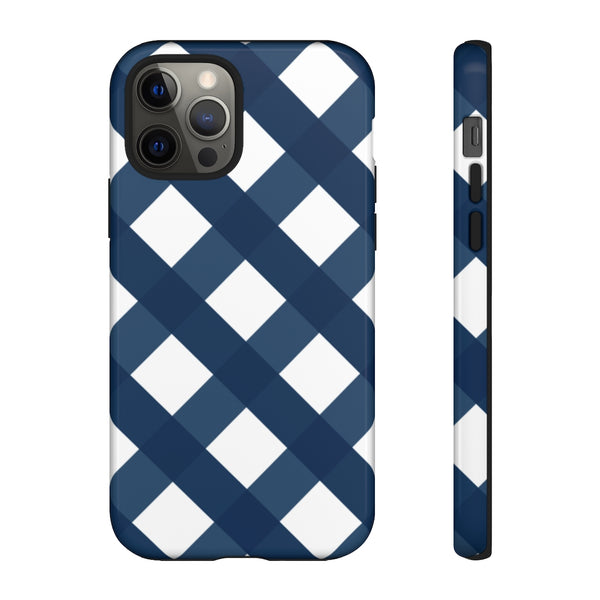 TOUGH Version Pretty Printing X Beautycounter Limited Edition Case Gingham Navy + White
