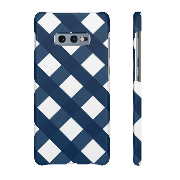 Gingham Navy + White Phone Case