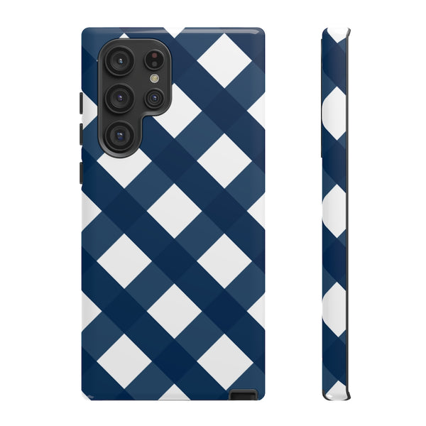 TOUGH Cases Pretty Printing X Beautycounter Limited Edition Case Gingham Plaid Navy