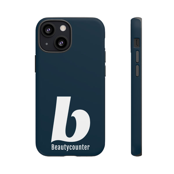 TOUGH Version Pretty Printing X Beautycounter Limited Edition Case Navy with White logo