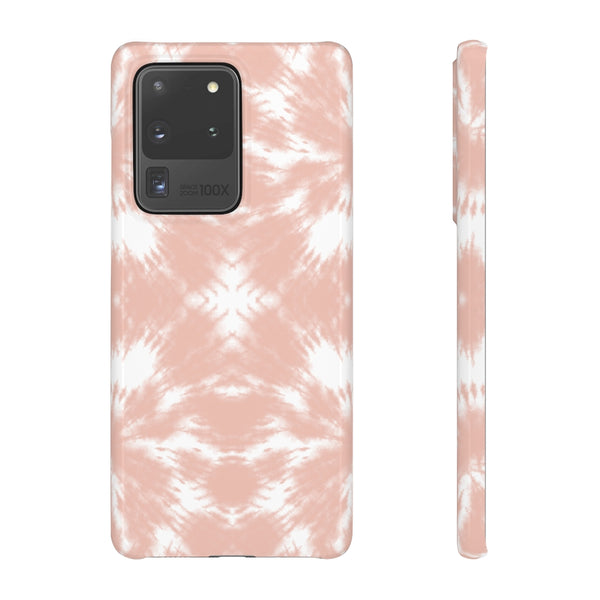 Tie Dye Shibori Blush + White Phone Case