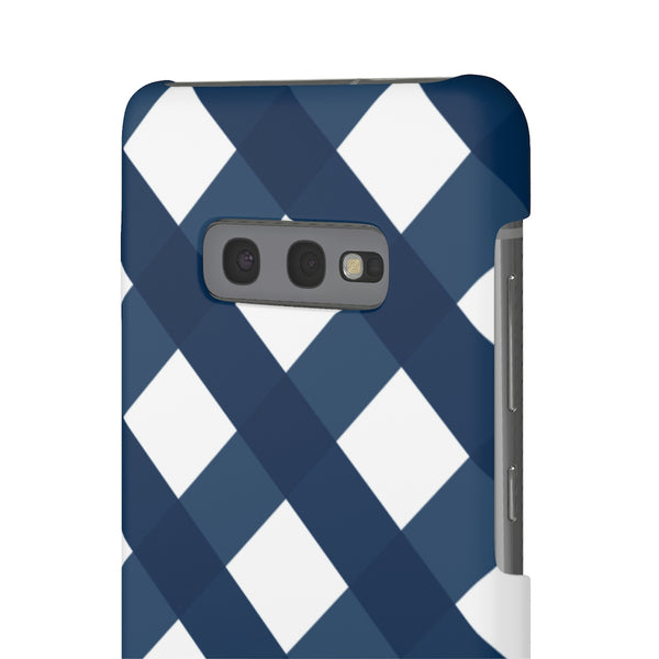 Gingham Navy + White Phone Case