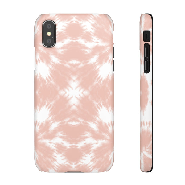 Tie Dye Shibori Blush + White Phone Case