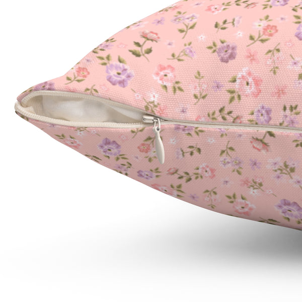 Floral Shabby Chic Love Shack Fancy Inspired in Pink pillow with insert - zip closure feminine teen room ditsy floral
