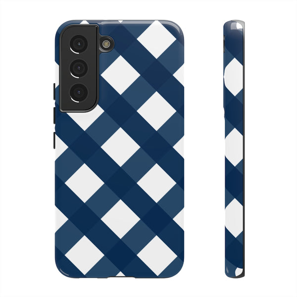 TOUGH Cases Pretty Printing X Beautycounter Limited Edition Case Gingham Plaid Navy