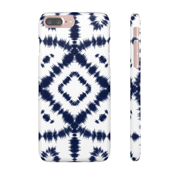 Shibori Navy + White Phone Case