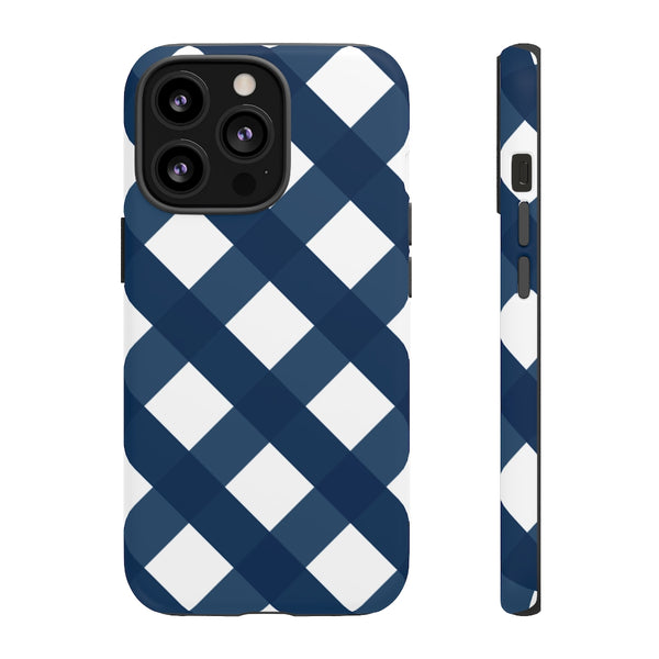 TOUGH Version Pretty Printing X Beautycounter Limited Edition Case Gingham Navy + White