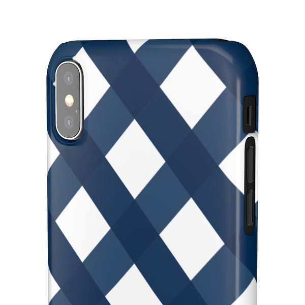 SLEEK Version Pretty Printing x Beautycounter Classic Navy Gingham Phone Case