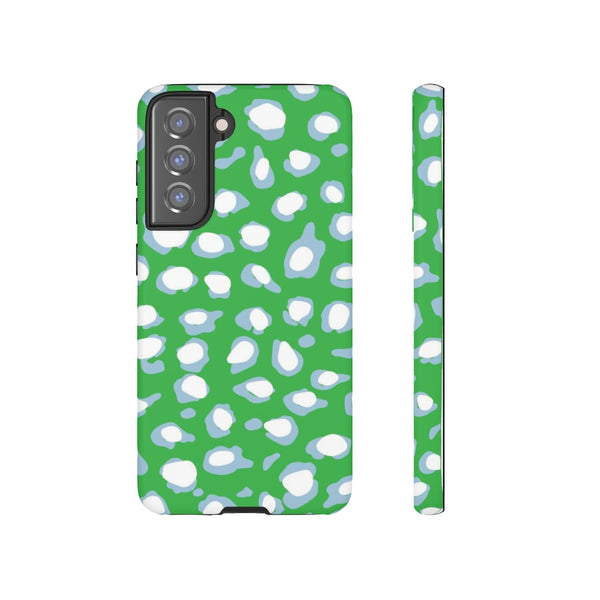 TOUGH Cases Pretty Printing X Beautycounter Limited Edition Case Preppy Leopard Spots Green