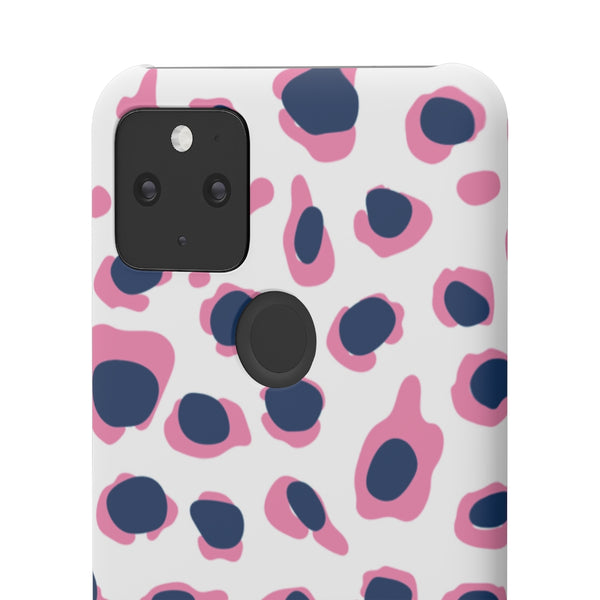 SLEEK Version Pretty Printing X Beautycounter Phone Case Preppy Leopard Navy + Pink Spots