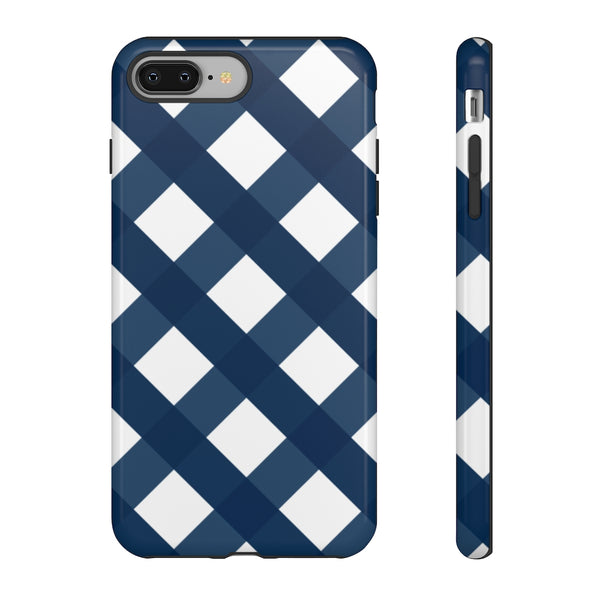 TOUGH Cases Pretty Printing X Beautycounter Limited Edition Case Gingham Plaid Navy