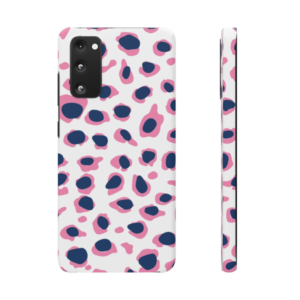 SLEEK Version Pretty Printing X Beautycounter Phone Case Preppy Leopard Navy + Pink Spots