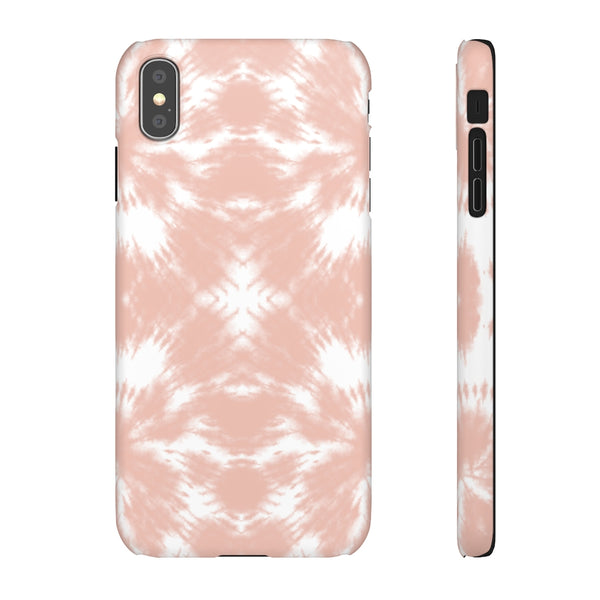 Tie Dye Shibori Blush + White Phone Case