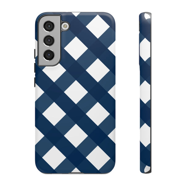 TOUGH Cases Pretty Printing X Beautycounter Limited Edition Case Gingham Plaid Navy