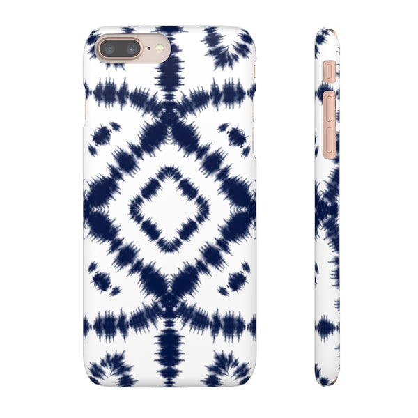 Shibori Navy + White Phone Case