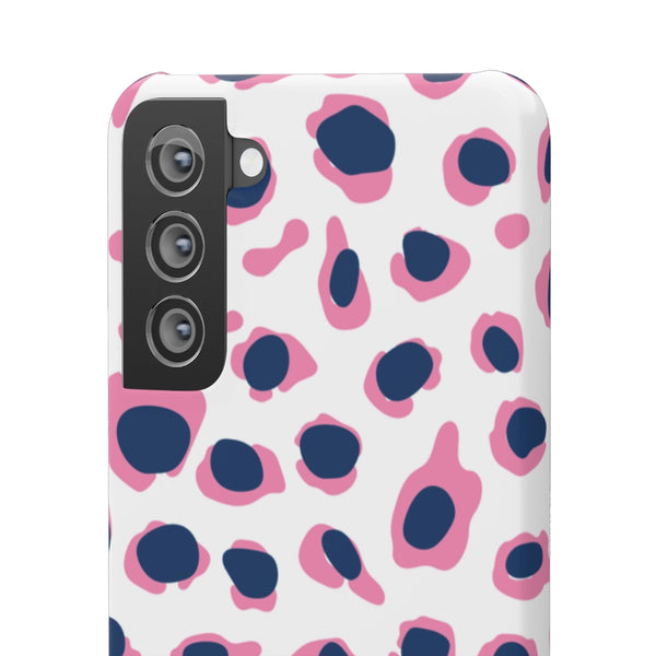 SLEEK Version Pretty Printing X Beautycounter Phone Case Preppy Leopard Navy + Pink Spots