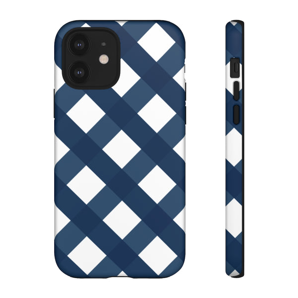 TOUGH Cases Pretty Printing X Beautycounter Limited Edition Case Gingham Plaid Navy