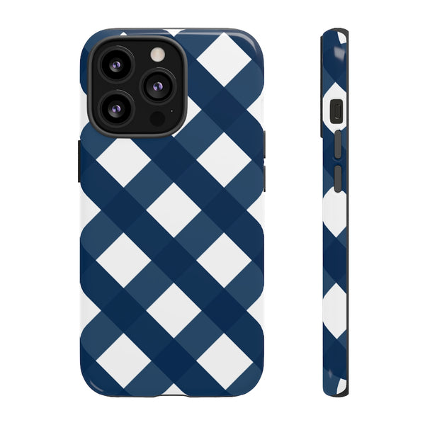 TOUGH Cases Pretty Printing X Beautycounter Limited Edition Case Gingham Plaid Navy