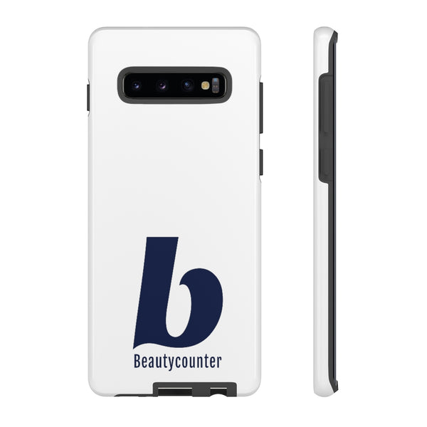 TOUGH Version Pretty Printing X Beautycounter Limited Edition Case White with navy logo