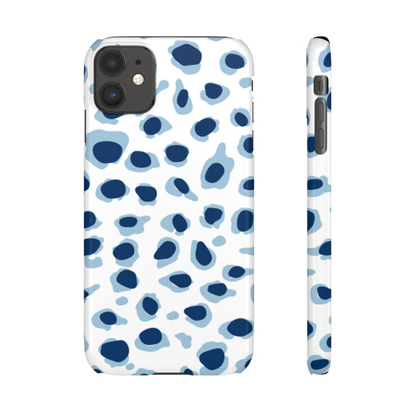 Preppy Leopard Blue + Navy Phone Case