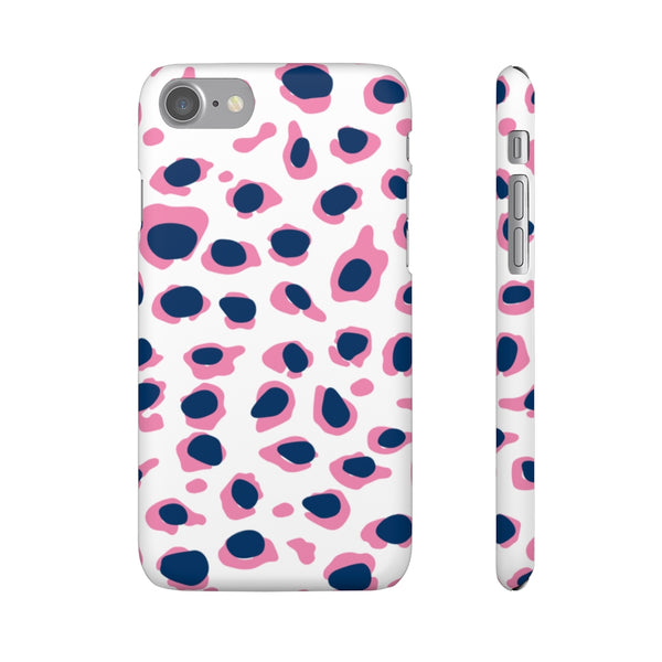 SLEEK Version Pretty Printing X Beautycounter Phone Case Preppy Leopard Navy + Pink Spots