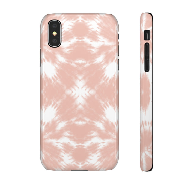 Tie Dye Shibori Blush + White Phone Case