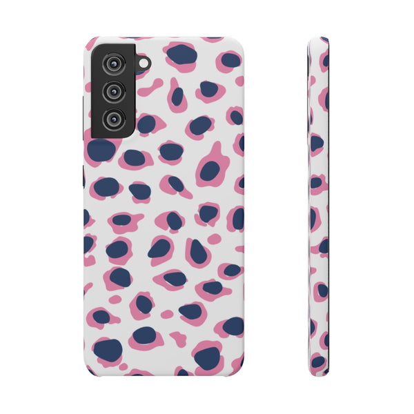 SLEEK Version Pretty Printing X Beautycounter Phone Case Preppy Leopard Navy + Pink Spots