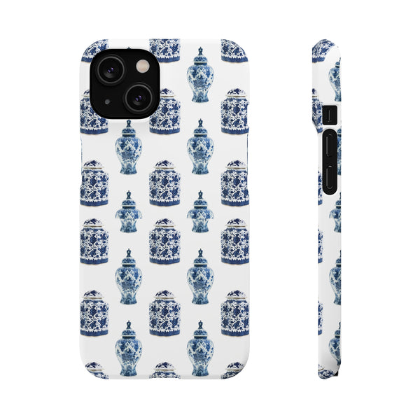 Chinoiserie Chic Blue and White Vase Preppy Phone Case